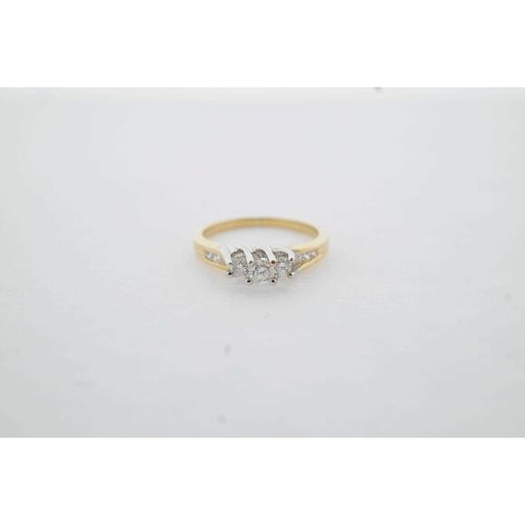 Estate Sale Diamond Engagement Ring Vintage 14k Yellow Gold 0.37 TCW Size 5.5